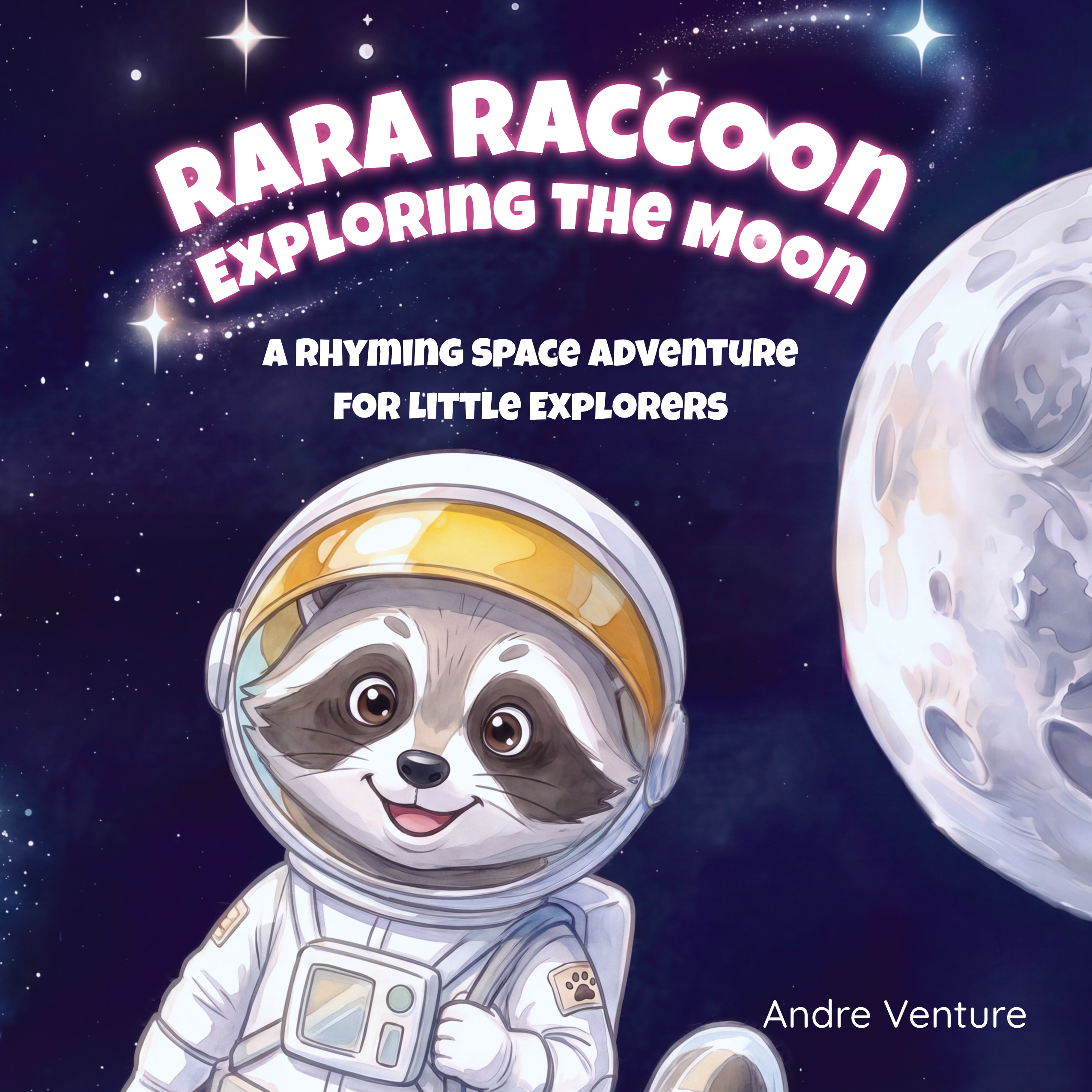 Rara Raccoon Exploring the Moon — book cover